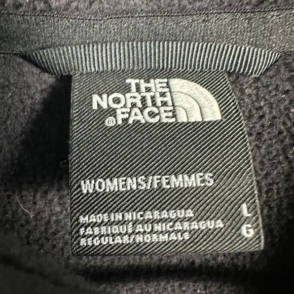 The North Face Denali Jacket Womens Large Black Full Zip Fleece Warm Winter - Picture 2 of 3